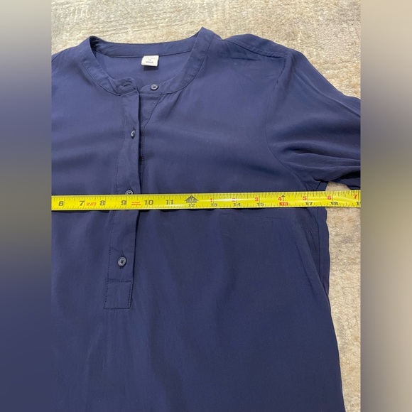 Old Navy Deep Beautiful Blue Lost At Sea Long Sleeve Tunic Top Size XS - Picture 8 of 11